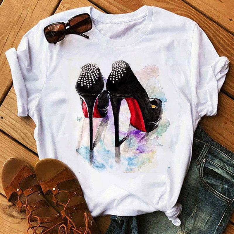 Red High Heel & Lipstick Print Women s T-Shirt, Short Sleeve, European & American Style Medium
Red High Heel & Lipstick Print Women s T-Shirt, Short Sleeve, European & American Style Medium