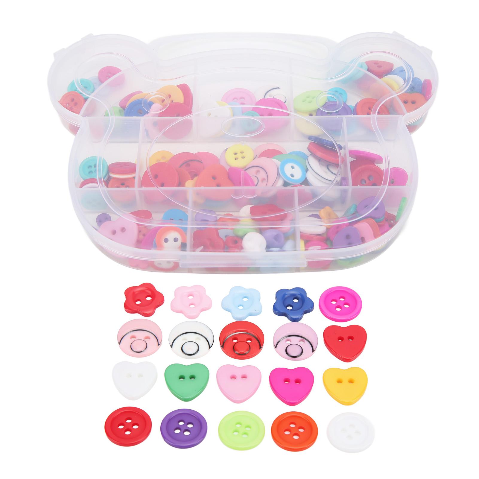 200pcs Resin Buttons Mixed Color Round Heart Shape Sewing Buttons with Storage Box for DIY Craft
200pcs Resin Buttons Mixed Color Round Heart Shape Sewing Buttons with Storage Box for DIY Craft