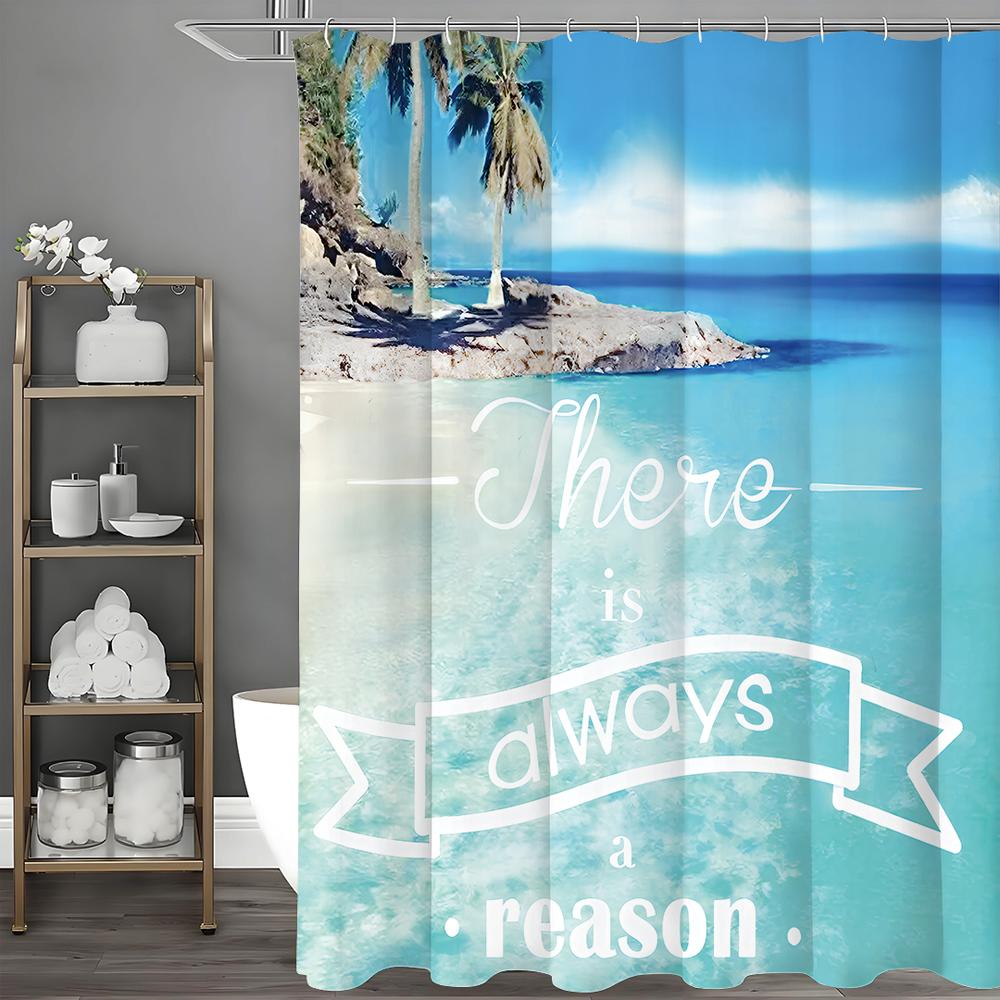 Ocean Beach Coconut with there is aways a reason text Shower Curtain, Bathroom Decorative Shower Curtain, Waterproof Shower Curt 90*180cm
Ocean Beach Coconut with there is aways a reason text Shower Curtain, Bathroom Decorative Shower Curtain, Waterproof Shower Curt 90*180cm