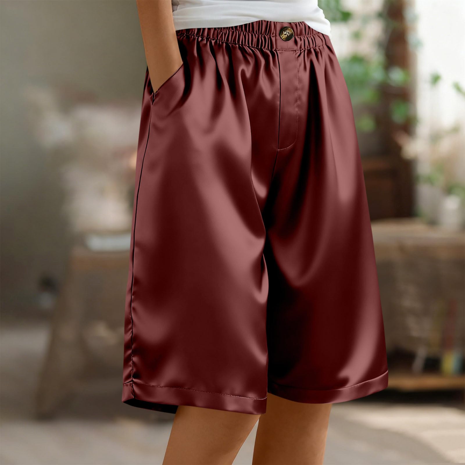 Women s Casual And Fashionable Color Loose Pants With Pocketes XL винний
Women s Casual And Fashionable Color Loose Pants With Pocketes XL винний