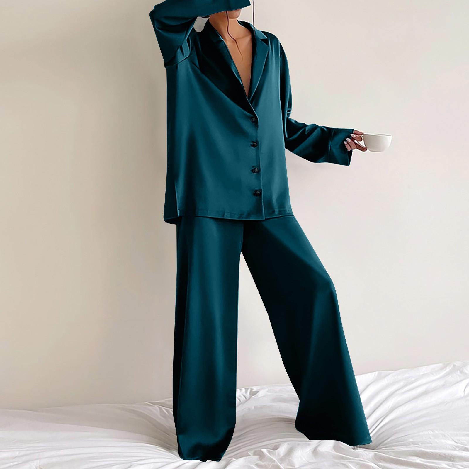 Женская однотонная домашняя пижама с v-образным вырезом и длинными рукавами S
Женская однотонная домашняя пижама с v-образным вырезом и длинными рукавами S