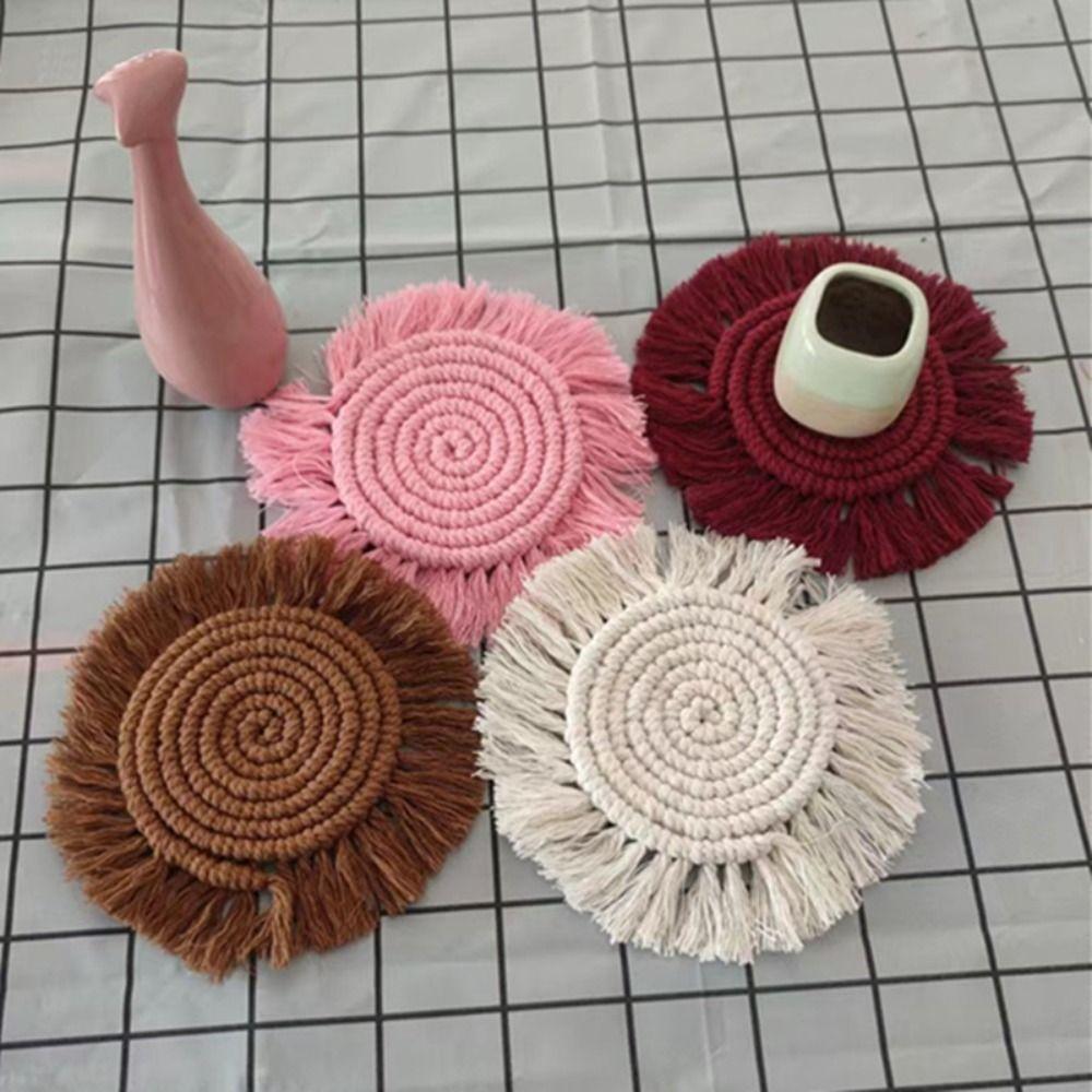 Handmade Braided Bohemian Cup Mat Round Placemat household Bowl Pad Office бежевый
Handmade Braided Bohemian Cup Mat Round Placemat household Bowl Pad Office бежевый