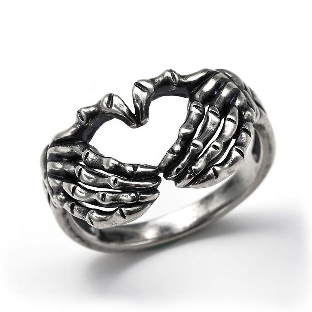 Vintage Gothic Punk Unisex Women Men Finger Ring Hand with Heart Silver Plated Korean Style Ring 10
Vintage Gothic Punk Unisex Women Men Finger Ring Hand with Heart Silver Plated Korean Style Ring 10