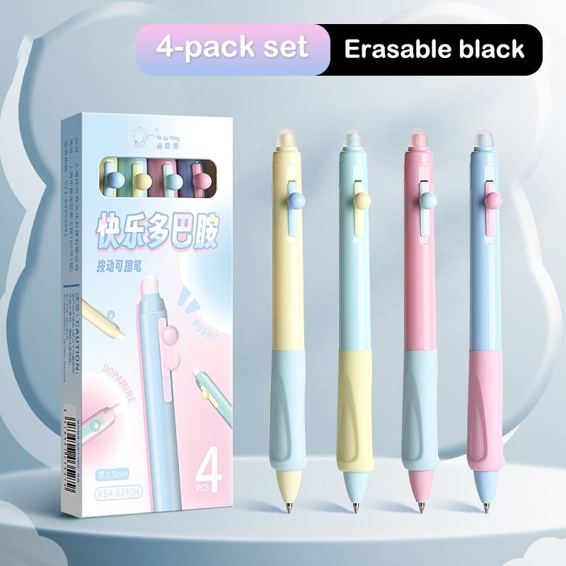 Adorable Pack of 4 Cartoon Erasable Gel Pens 0.5mm, Aesthetic Thermal Eraser Feature, School Stationery in Black and Blue Ink
Adorable Pack of 4 Cartoon Erasable Gel Pens 0.5mm, Aesthetic Thermal Eraser Feature, School Stationery in Black and Blue Ink