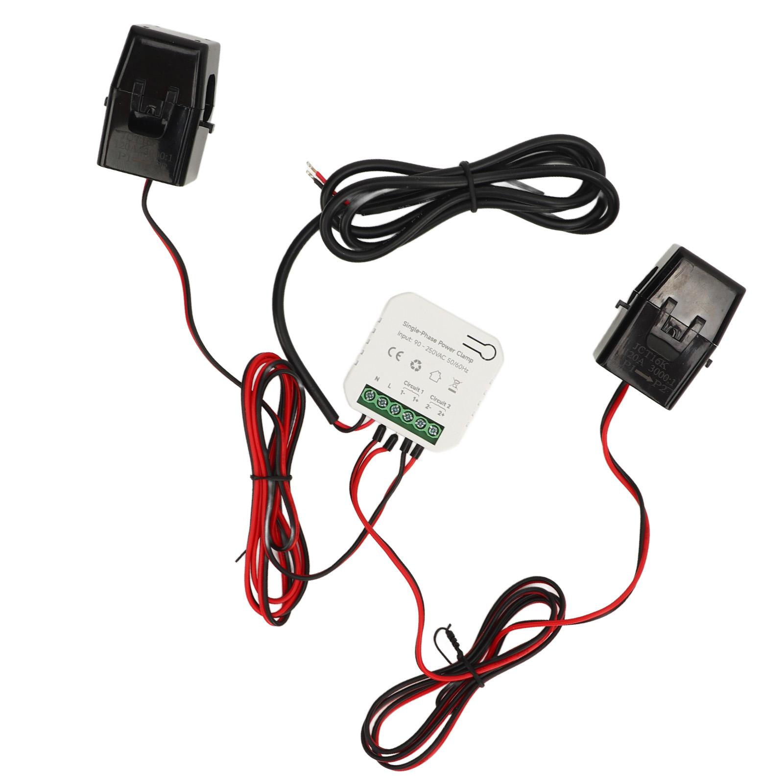 Smart Energy Meter 90‑250VAC WiFi Smart Energy Monitor 120A+120A with Clamp Current Transformer for Solar Photovoltaic System 90-250VAC wifi
Smart Energy Meter 90‑250VAC WiFi Smart Energy Monitor 120A+120A with Clamp Current Transformer for Solar Photovoltaic System 90-250VAC wifi