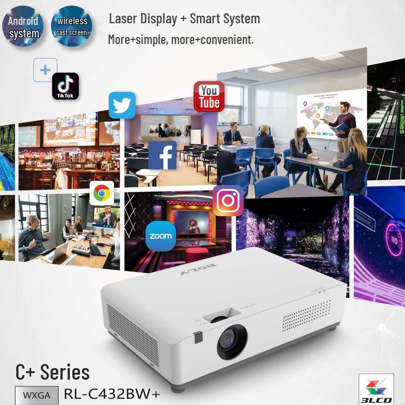 ROLY RL-C432BW+ WXGA Laser Projector (CN version)
ROLY RL-C432BW+ WXGA Laser Projector (CN version)