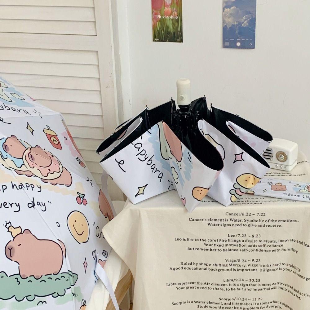 Dual-use Capybara Umbrella Automatic Rain Umbrella Cute Sunshade Umbrella Women Girl Manual
Dual-use Capybara Umbrella Automatic Rain Umbrella Cute Sunshade Umbrella Women Girl Manual