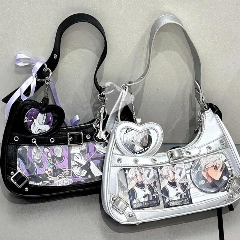 Cute Y2k Womens Shoulder Bag Fashion Elegant Sweet Lolita Jk Ita Bag Transparent Literary Kawaii Exquisite Female Handbag 27x8x6cm
Cute Y2k Womens Shoulder Bag Fashion Elegant Sweet Lolita Jk Ita Bag Transparent Literary Kawaii Exquisite Female Handbag 27x8x6cm
