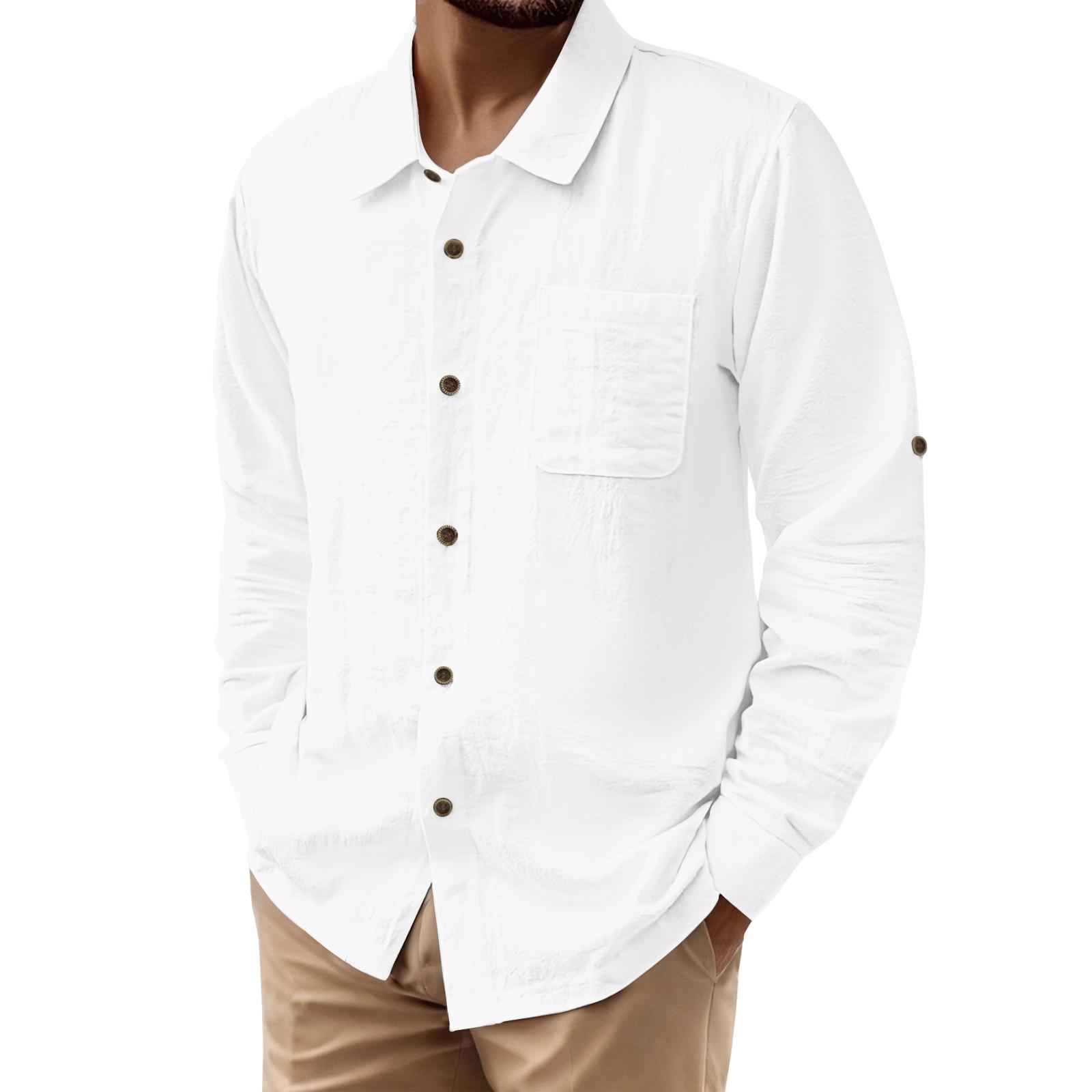 Men s Linen Cardigan Casual Button-Down Beach Resort Oversized Shirt S білий
Men s Linen Cardigan Casual Button-Down Beach Resort Oversized Shirt S білий