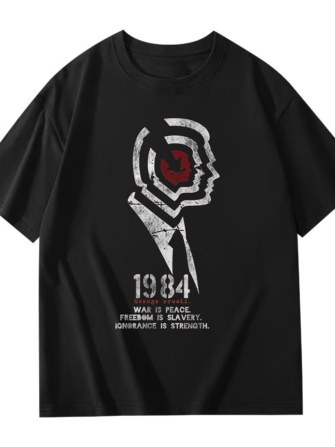 Mens Classic Black TShirt 1984 Big Brother Graphic Novel Tee Relaxed Fit Round Neck Shirt for Orwell Fans Everyday Casual Wear 4XL
Mens Classic Black TShirt 1984 Big Brother Graphic Novel Tee Relaxed Fit Round Neck Shirt for Orwell Fans Everyday Casual Wear 4XL