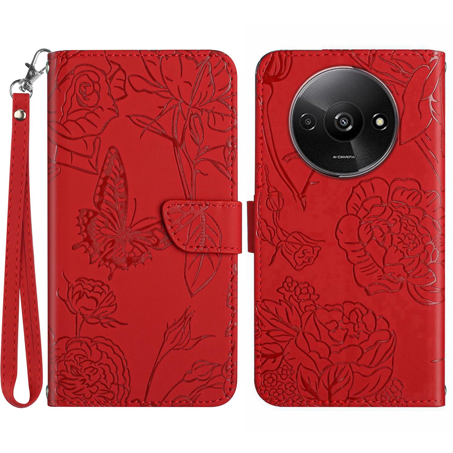 HT03 For Xiaomi Redmi A3 4G/Poco C61 4G Case Butterfly Flower Leather Flip Phone Cover with Hand Strap Red
HT03 For Xiaomi Redmi A3 4G/Poco C61 4G Case Butterfly Flower Leather Flip Phone Cover with Hand Strap Red