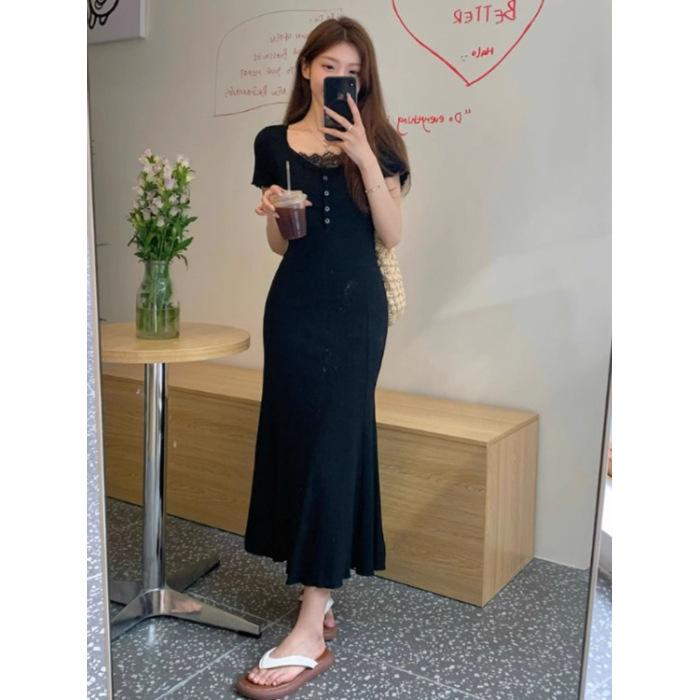 Summer royal sister, small man, pure desire, Spice girl shows height, women s clothing, lace square neck dress, waist-wrapped hip dress XL чорний
Summer royal sister, small man, pure desire, Spice girl shows height, women s clothing, lace square neck dress, waist-wrapped hip dress XL чорний