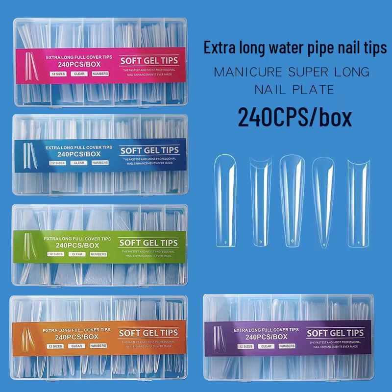 Extra Long Transparent Nail Tips - 240 Piece Boxed Set of Full Cover Pipe and Denim Designs
Extra Long Transparent Nail Tips - 240 Piece Boxed Set of Full Cover Pipe and Denim Designs