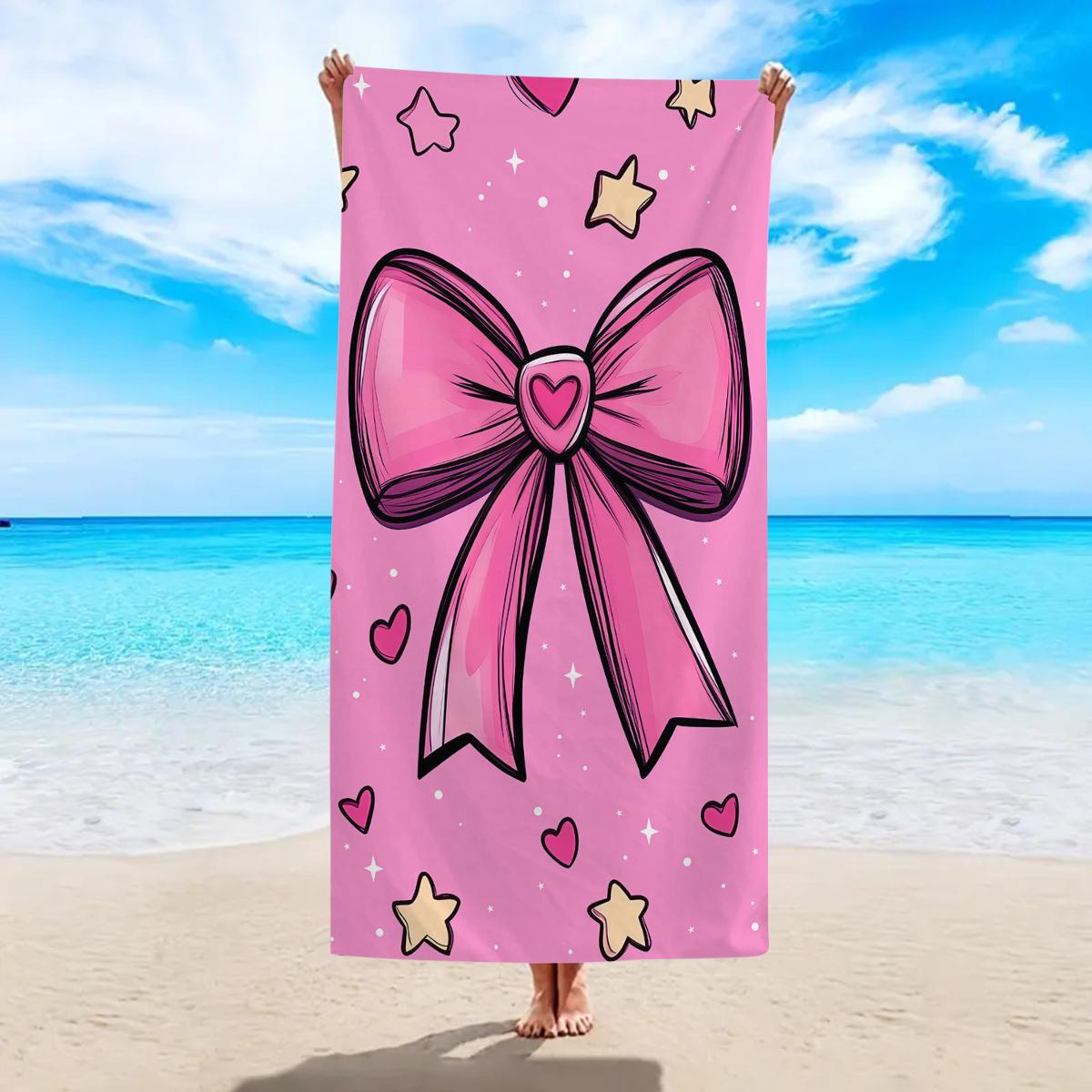 1pc Bow shaped beach towel, ultra-fine fiber quick drying absorbent large beach towel, beach vacation swimming W40*H60(CM)
1pc Bow shaped beach towel, ultra-fine fiber quick drying absorbent large beach towel, beach vacation swimming W40*H60(CM)