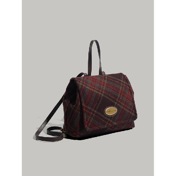 2025 New High-End Large Capacity Backpack for Women, Woolen Plaid Double Shoulder Bag, Fashionable Versatile Small Backpack Trend Reddish Brown
2025 New High-End Large Capacity Backpack for Women, Woolen Plaid Double Shoulder Bag, Fashionable Versatile Small Backpack Trend Reddish Brown