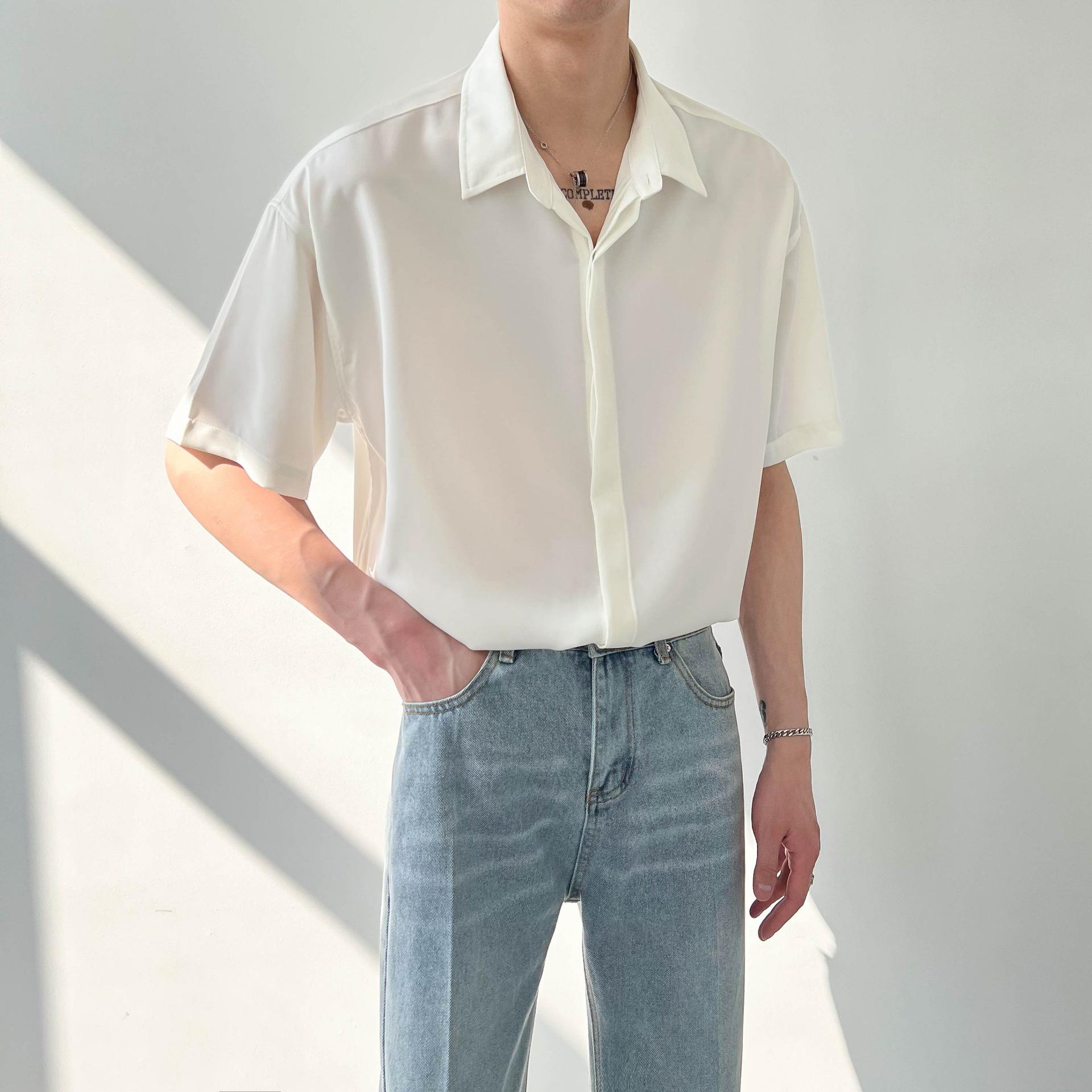 Чоловіча літня сорочка з довгим рукавом у корейському стилі з крижаного шовку - Повсякденна, вільна, з гарним драпіруванням, легкий дорослий вигляд 2XL
Чоловіча літня сорочка з довгим рукавом у корейському стилі з крижаного шовку - Повсякденна, вільна, з гарним драпіруванням, легкий дорослий вигляд 2XL