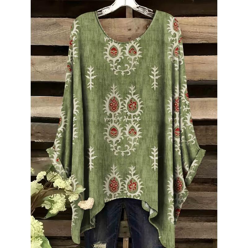2026 Women s T-Shirt Vintage Floral Pattern Printed Asymmetrical Hem O-Neck Short Sleeve Top Casual Fashion Street Outdoor Tops 5XL
2026 Women s T-Shirt Vintage Floral Pattern Printed Asymmetrical Hem O-Neck Short Sleeve Top Casual Fashion Street Outdoor Tops 5XL