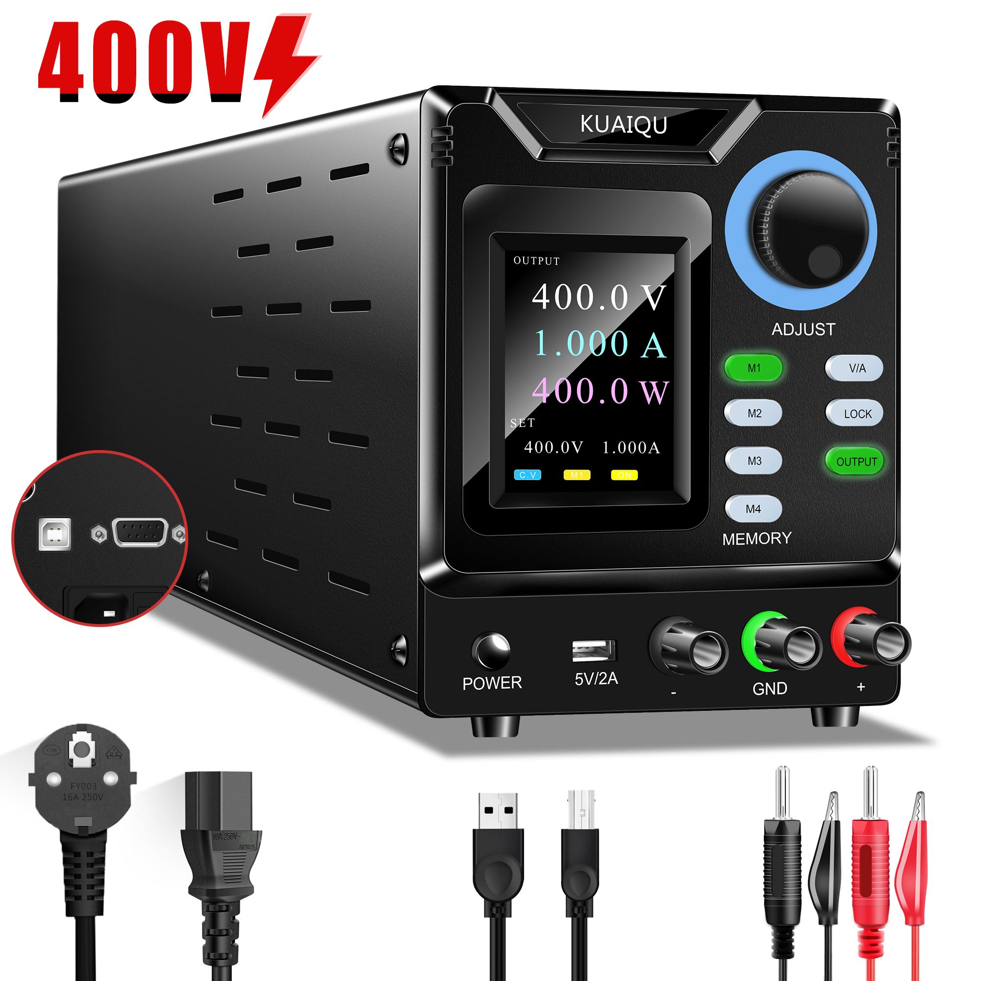 KUAIQU 400W DC Lab Power Supply 400V 1A 200V Adjustable Souce 4 Set Memory Voltage Stabilizer Programmable Repair Regulator AC 220 AU Plug
KUAIQU 400W DC Lab Power Supply 400V 1A 200V Adjustable Souce 4 Set Memory Voltage Stabilizer Programmable Repair Regulator AC 220 AU Plug