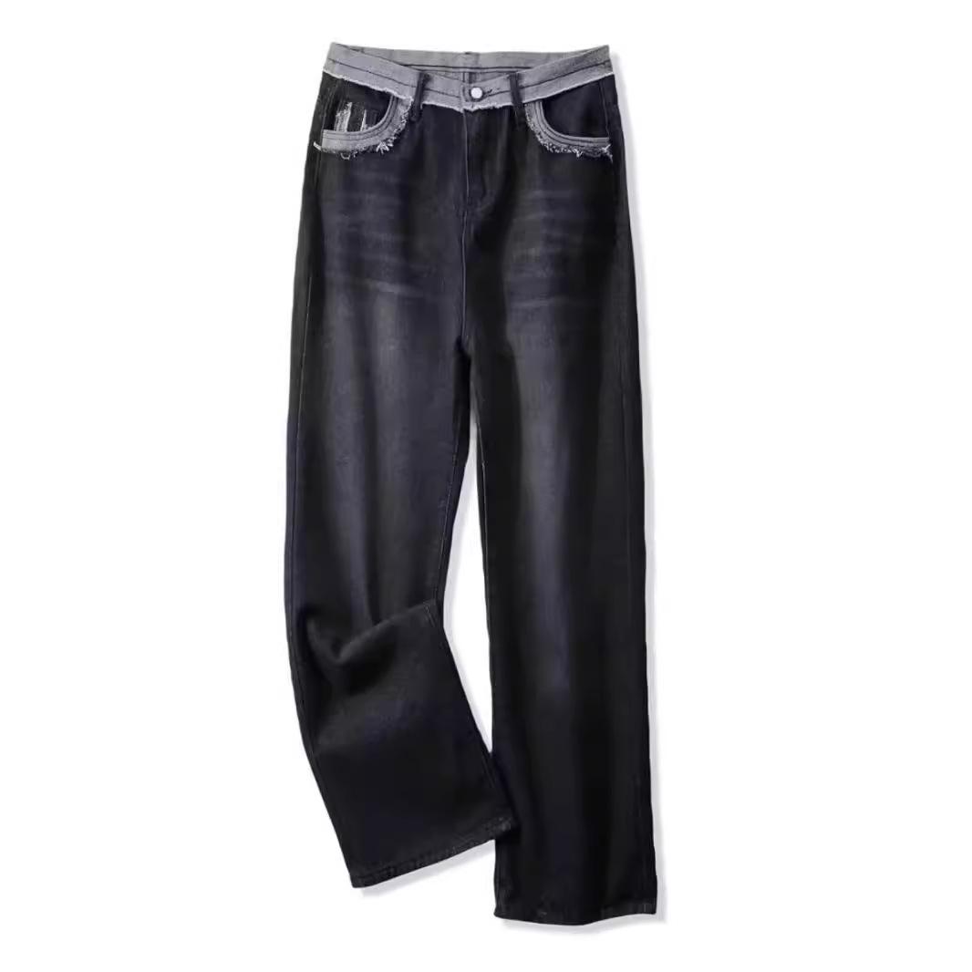 Women s High Waist Retro Wide-Leg Jeans - Floor Length, Slimming, Micro Flare, Raw Hem, Autumn/Winter Trend XL: Height 155-165CM (60.5-65.5kg)
Women s High Waist Retro Wide-Leg Jeans - Floor Length, Slimming, Micro Flare, Raw Hem, Autumn/Winter Trend XL: Height 155-165CM (60.5-65.5kg)
