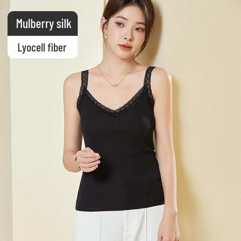 Women s Lace Silk Ribbed Camisole - Breathable, Versatile Spring/Summer Tank Top Extra Large
Women s Lace Silk Ribbed Camisole - Breathable, Versatile Spring/Summer Tank Top Extra Large