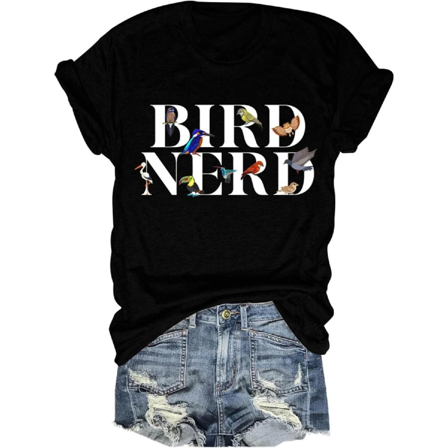 YORAURT Bird Nerd Shirt for Women Cute Graphic Tees Crew Neck Casual T-Shirt Short Sleeve Trendy Summer Tops XXXXXL чорний
YORAURT Bird Nerd Shirt for Women Cute Graphic Tees Crew Neck Casual T-Shirt Short Sleeve Trendy Summer Tops XXXXXL чорний