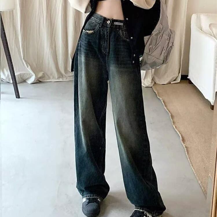 Women s High Waist Petite Straight-Leg Wide Jeans - Spring/Autumn 2025 L: 155-165CM (55-61 kg)
Women s High Waist Petite Straight-Leg Wide Jeans - Spring/Autumn 2025 L: 155-165CM (55-61 kg)