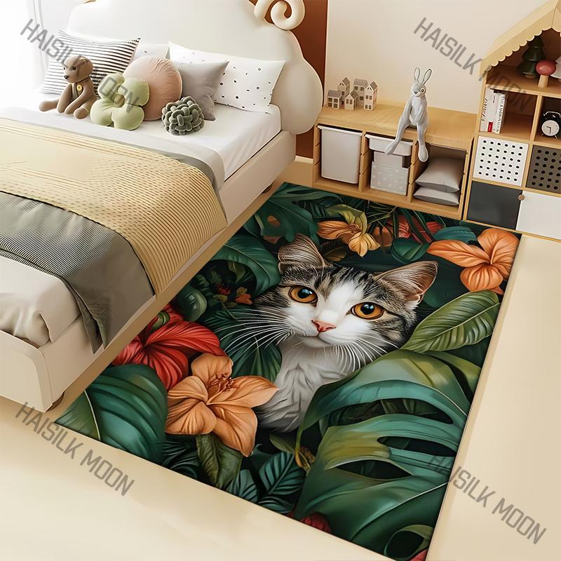 1PC Kitten Under Green Leaves Pattern Carpet for Living Room Bedroom Sofa Home Decor Non-slip Floor Mat Large Size Luxury Gift 40x60cm
1PC Kitten Under Green Leaves Pattern Carpet for Living Room Bedroom Sofa Home Decor Non-slip Floor Mat Large Size Luxury Gift 40x60cm