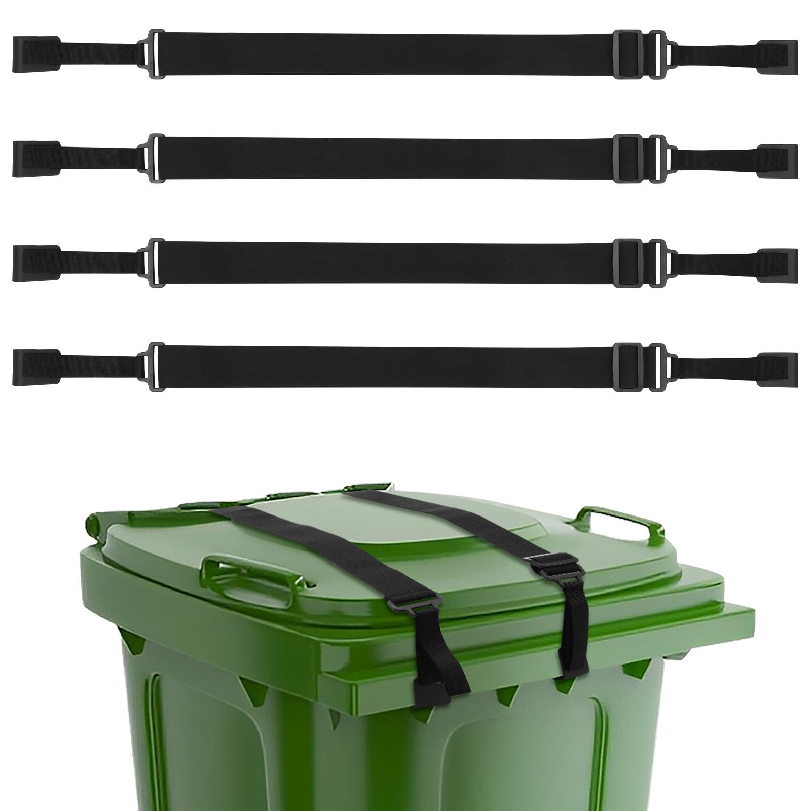 4PCS/Set Trash Can Lid Lock for Animals Adjustable Garbage Can Strap Lock No Drilling for Animals to Avoid Tipping Over Black
4PCS/Set Trash Can Lid Lock for Animals Adjustable Garbage Can Strap Lock No Drilling for Animals to Avoid Tipping Over Black