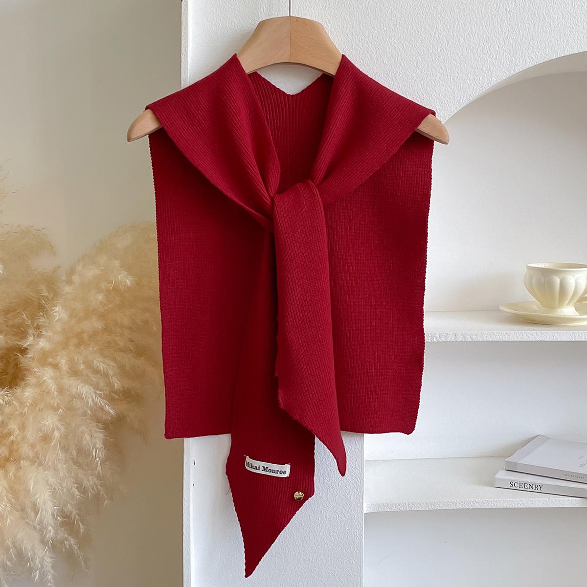 Korean Knitted Shawl Summer Air Conditioning Fake Collar Neck Guard Knit Thin Knotted Cape Shoulder Scarf For Women
Korean Knitted Shawl Summer Air Conditioning Fake Collar Neck Guard Knit Thin Knotted Cape Shoulder Scarf For Women
