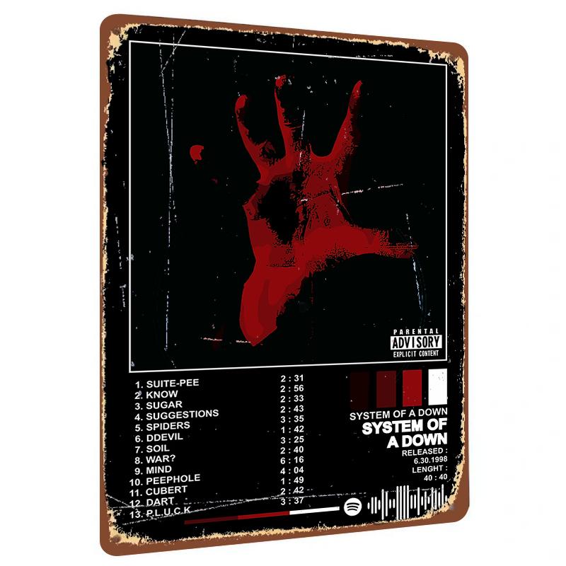 System of a Down Album Cover Art Custom Metal Poster Rock Band Music Decor for Home Wall 20x30cm(7.8x11.8inch)
System of a Down Album Cover Art Custom Metal Poster Rock Band Music Decor for Home Wall 20x30cm(7.8x11.8inch)
