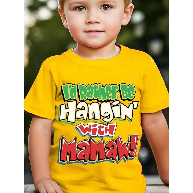 European sizes Summer Fashion Boys Short Sleeve T-Shirt I d Rather Be Hangin with Mamaw! Letter Print Casual Outdoor Top 164cm жовтий
European sizes Summer Fashion Boys Short Sleeve T-Shirt I d Rather Be Hangin with Mamaw! Letter Print Casual Outdoor Top 164cm жовтий