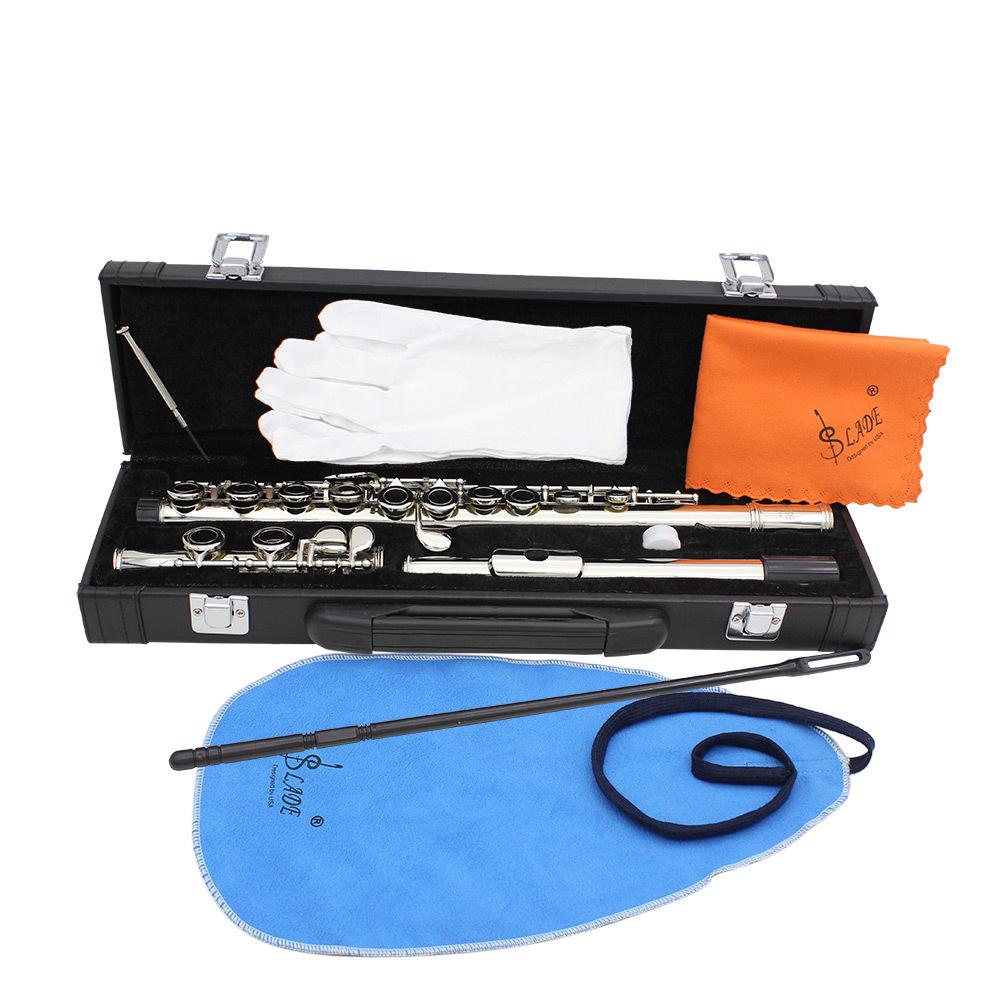 SLADE Nickel-Plated Brass Flute with 16 Holes, E Key, C Tone, Leather Case - Suitable for Students and Adults серебряный
SLADE Nickel-Plated Brass Flute with 16 Holes, E Key, C Tone, Leather Case - Suitable for Students and Adults серебряный
