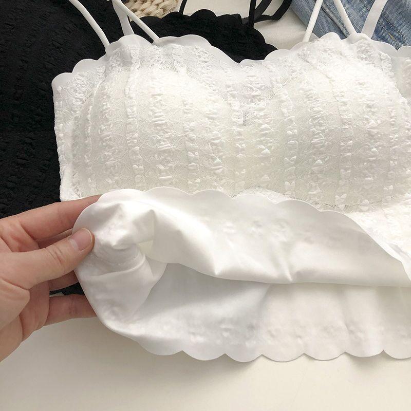 White Textured Seamless Wireless Camisole Bra with Adjustable Thin Straps onesize
White Textured Seamless Wireless Camisole Bra with Adjustable Thin Straps onesize