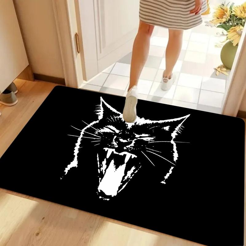 Door Mat Bold Black White Dark Cat Print Gothic Style Entrance Rug Living Room Apartment Decor Washable 40cm x 60cm
Door Mat Bold Black White Dark Cat Print Gothic Style Entrance Rug Living Room Apartment Decor Washable 40cm x 60cm
