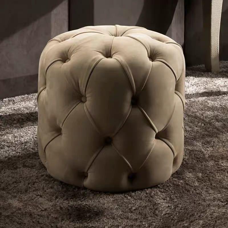 Круглий пуф з оксамиту та шкіри: Легкий розкішний табурет для перевзування та кавовий столик для вітальні та магазину одягу
Круглий пуф з оксамиту та шкіри: Легкий розкішний табурет для перевзування та кавовий столик для вітальні та магазину одягу