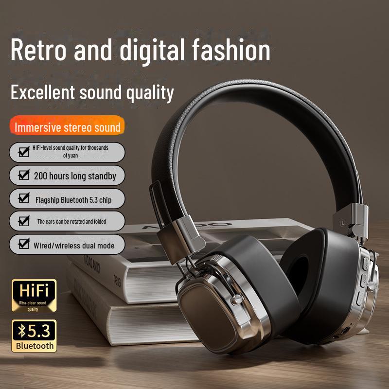 Беспроводная Bluetooth-гарнитура в стиле ретро с мощными басами для мобильных устройств и игр чёрный/серебряный
Беспроводная Bluetooth-гарнитура в стиле ретро с мощными басами для мобильных устройств и игр чёрный/серебряный