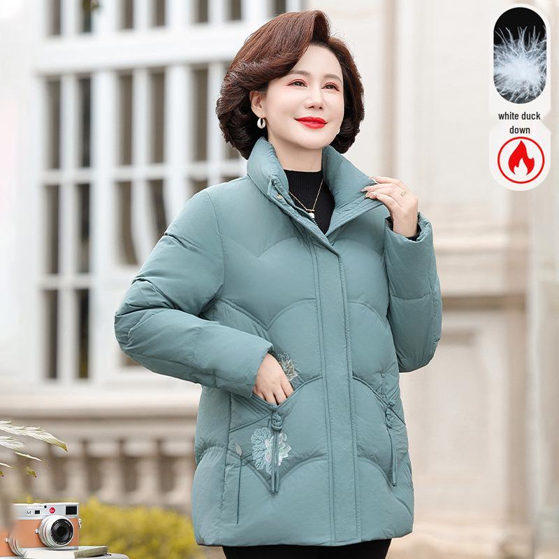 Mom s Stylish Winter Down Jacket for Middle-aged & Elderly Women - Warm White Duck Down Coat with Stand Collar XL (90-100 lbs) сірий колір/синій
Mom s Stylish Winter Down Jacket for Middle-aged & Elderly Women - Warm White Duck Down Coat with Stand Collar XL (90-100 lbs) сірий колір/синій
