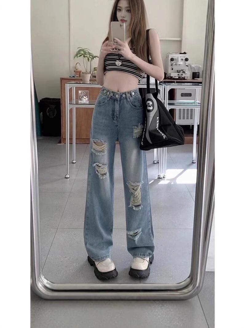 Women s Summer 2024 High Waist Ripped Jeans - Slimming, Loose Fit, Wide Leg, Straight Cut, Small Size Small
Women s Summer 2024 High Waist Ripped Jeans - Slimming, Loose Fit, Wide Leg, Straight Cut, Small Size Small