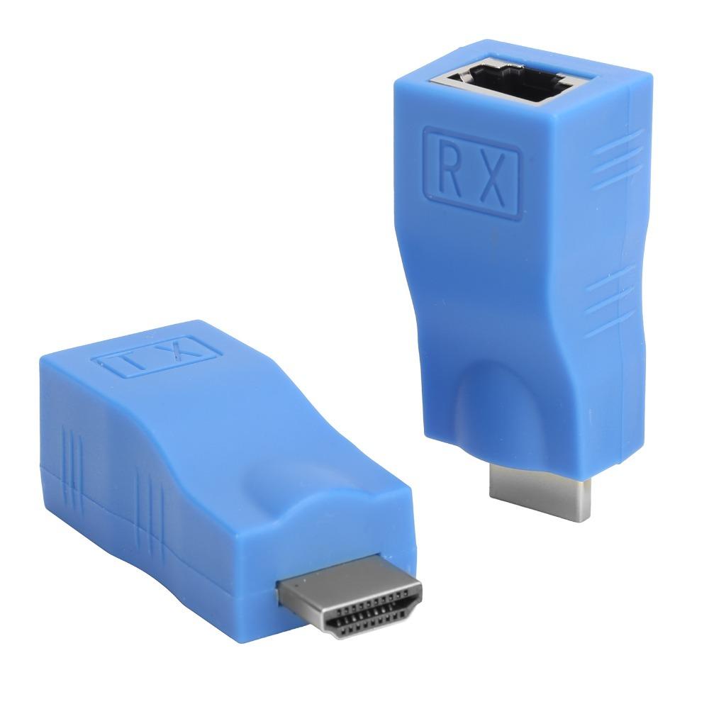 A Pair of 1080P Support 4K HD Male to RJ45 Female Extender Signal Adapter for Cat-5e/6 for DVD синій
A Pair of 1080P Support 4K HD Male to RJ45 Female Extender Signal Adapter for Cat-5e/6 for DVD синій