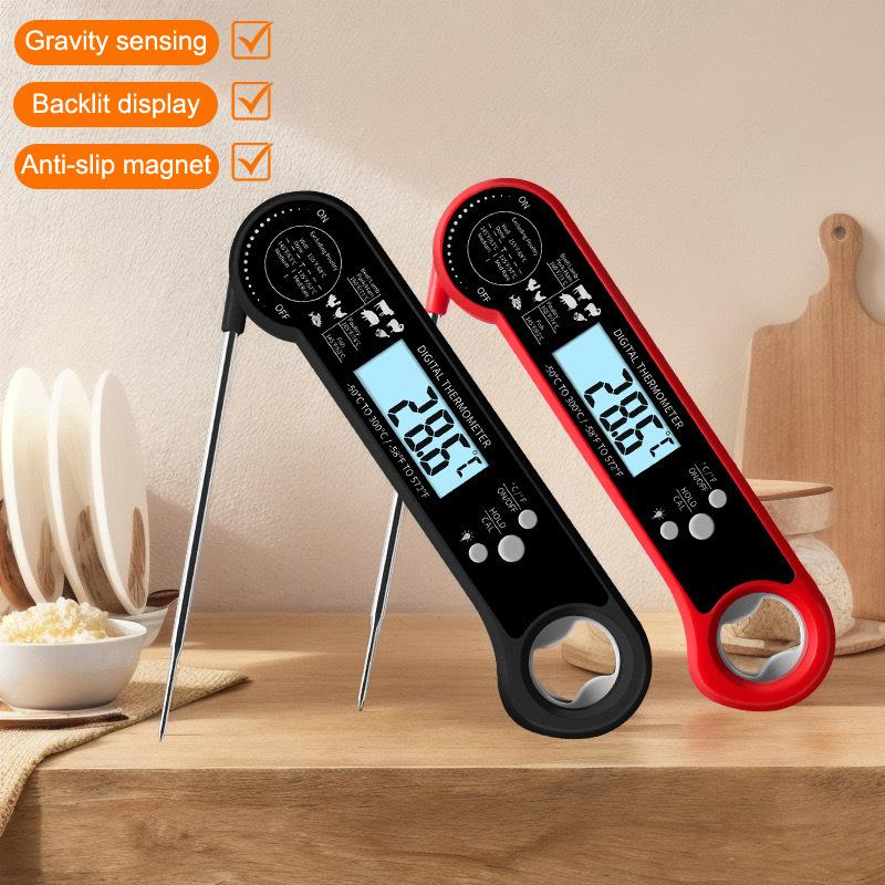Профессиональный цифровой термометр для мяса, мгновенного считывания, с высокой точностью, водонепроницаемый и с подсветкой для гриля, барбекю, духовки, кухни красный
Профессиональный цифровой термометр для мяса, мгновенного считывания, с высокой точностью, водонепроницаемый и с подсветкой для гриля, барбекю, духовки, кухни красный
