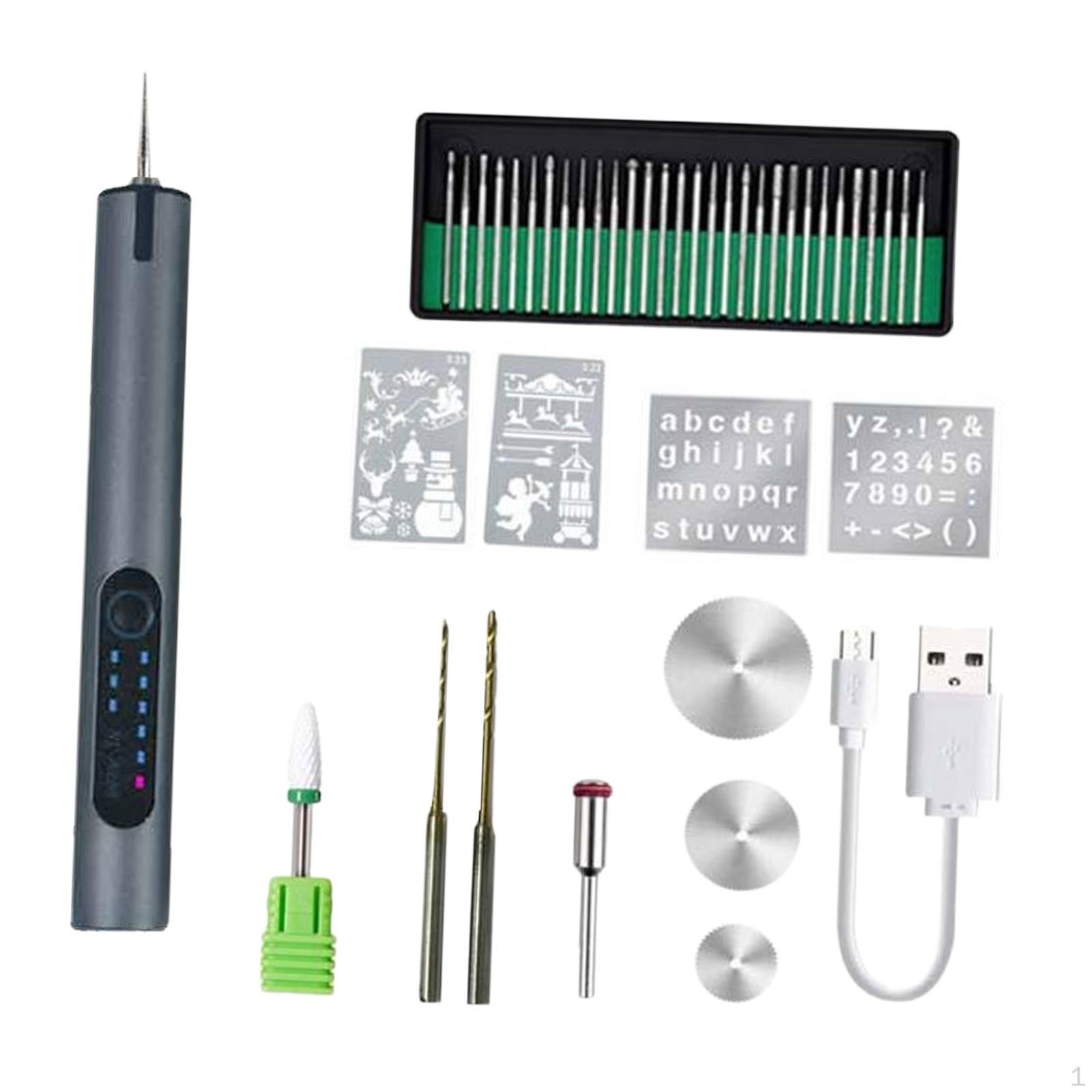 Electric Grinder Pen with 30 Bit, Saw Blade, Cordless Engraving Machine for Carving drill
Electric Grinder Pen with 30 Bit, Saw Blade, Cordless Engraving Machine for Carving drill
