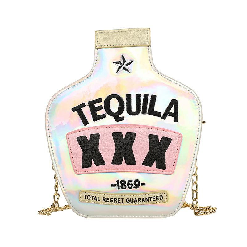 Foreign trade summer laser sequined wine bottle shoulder bag 2025 creative reflective personalized printed letter chain messenger bag
Foreign trade summer laser sequined wine bottle shoulder bag 2025 creative reflective personalized printed letter chain messenger bag