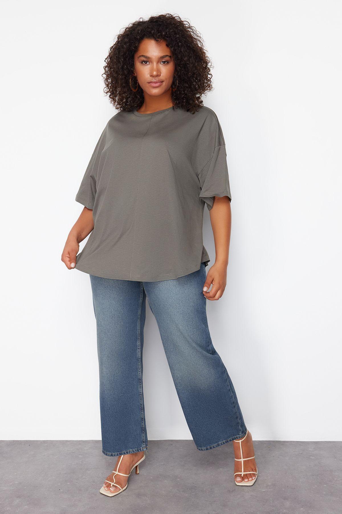 Women s Style Plus Size Anthracite 100% Cotton More Sustainable Oversize Knitted T-shirt 2XL
Women s Style Plus Size Anthracite 100% Cotton More Sustainable Oversize Knitted T-shirt 2XL