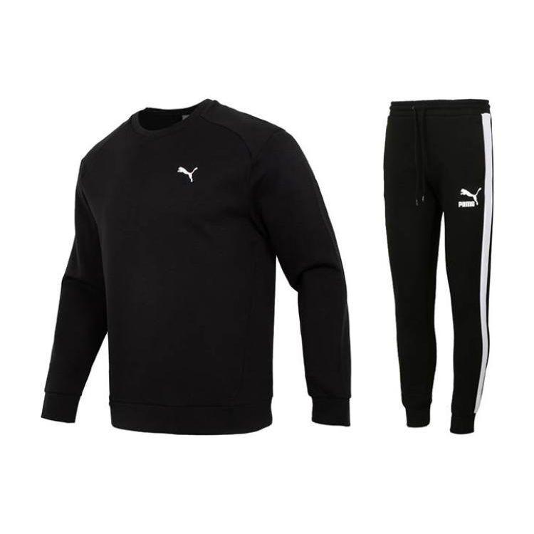 PUMA Breathable Sports Crew Neck Pullover Hoodie And Drawstring Cuffed Pants Set Men sets 678368-01+531381-01 L
PUMA Breathable Sports Crew Neck Pullover Hoodie And Drawstring Cuffed Pants Set Men sets 678368-01+531381-01 L