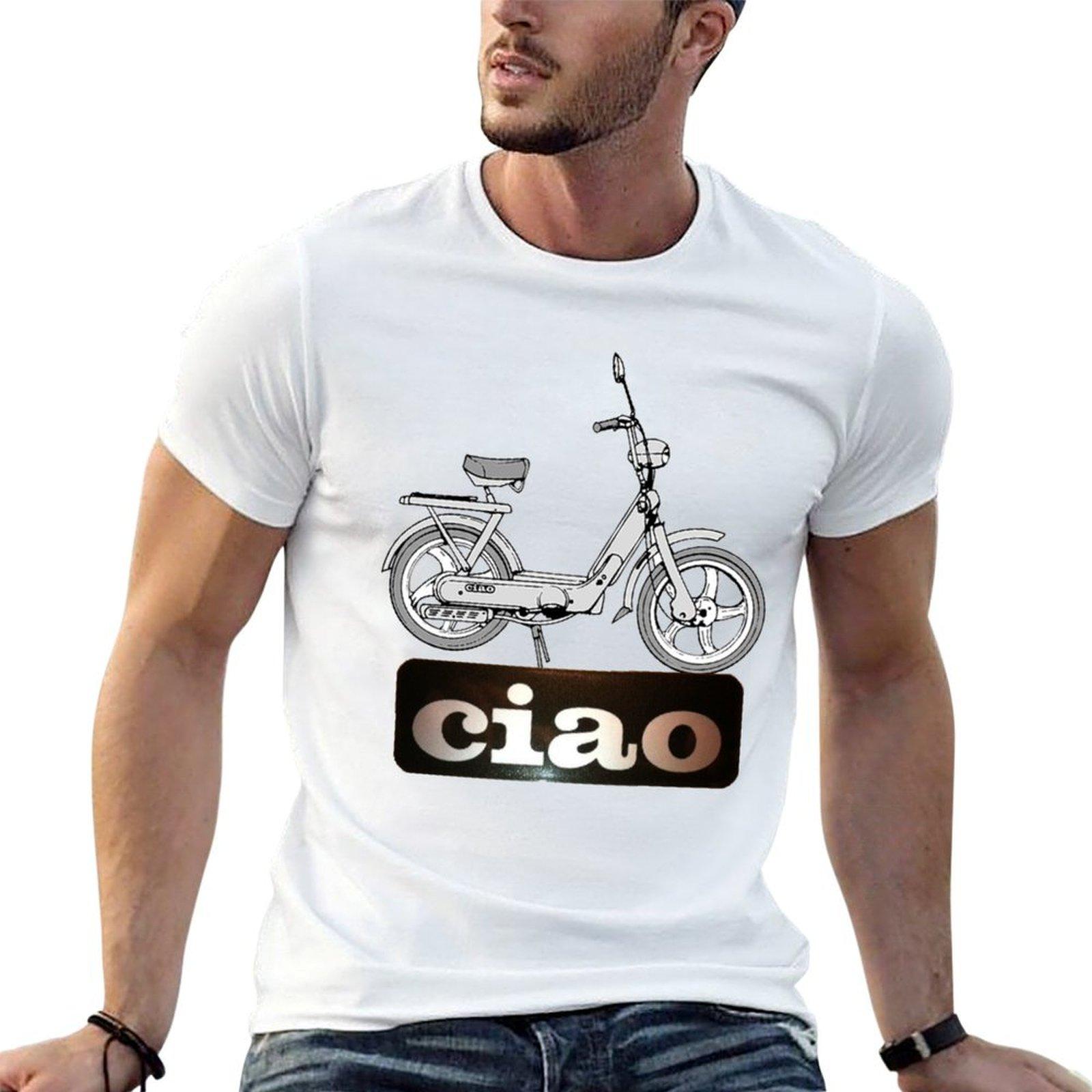 Ciao scooter white write T-Shirt anime t shirts man t shirt summer tops blacks Short sleeve tee men S
Ciao scooter white write T-Shirt anime t shirts man t shirt summer tops blacks Short sleeve tee men S