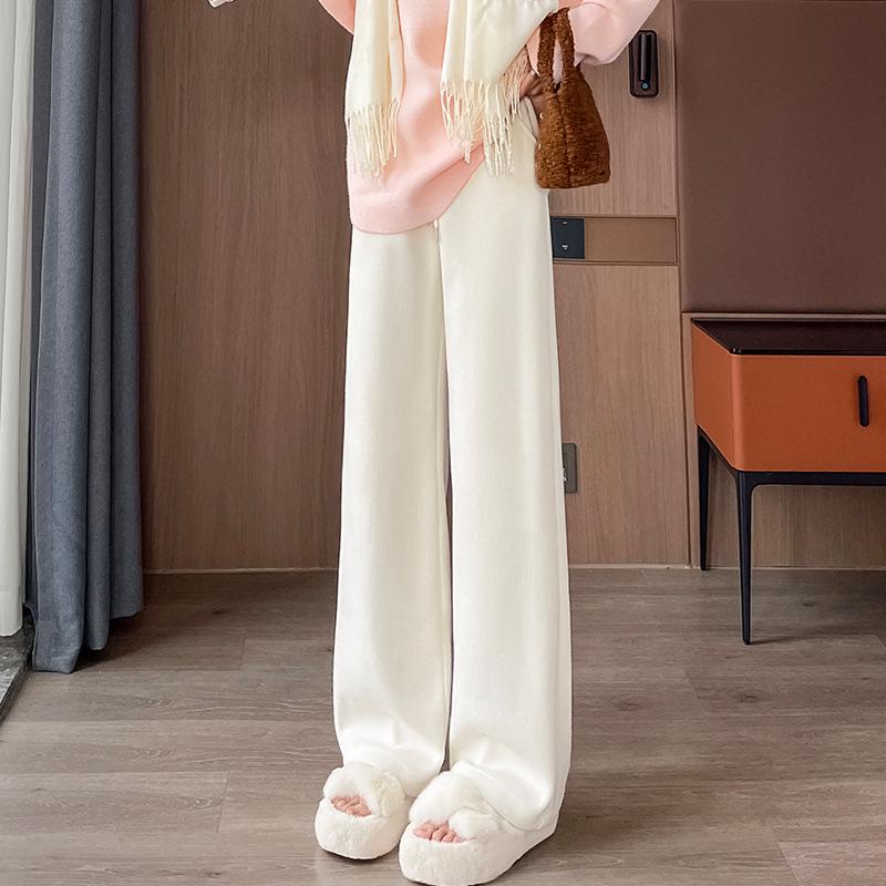 High-Waisted Fleece-Lined Chenille Cotton Plush Long Pants, Narrow/Wide-Leg Options, Casual & Fashionable for Autumn/Winter. Apricot Extra Long
High-Waisted Fleece-Lined Chenille Cotton Plush Long Pants, Narrow/Wide-Leg Options, Casual & Fashionable for Autumn/Winter. Apricot Extra Long