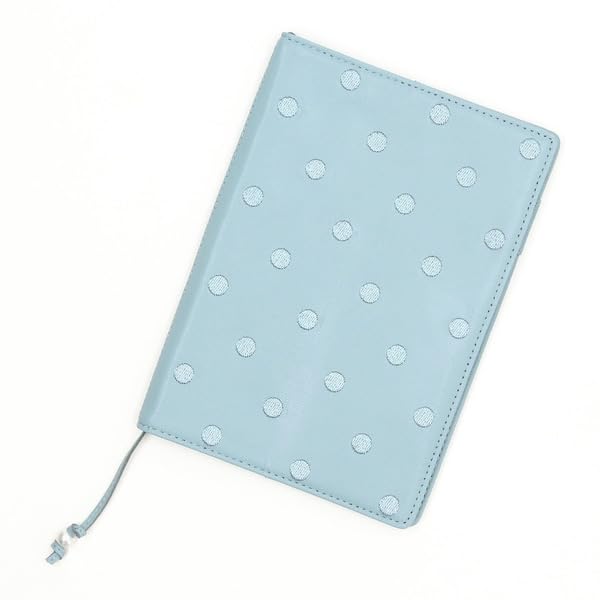 Dot embroidery genuine leather A5 notebook cover system notebook cover 
Dot embroidery genuine leather A5 notebook cover system notebook cover