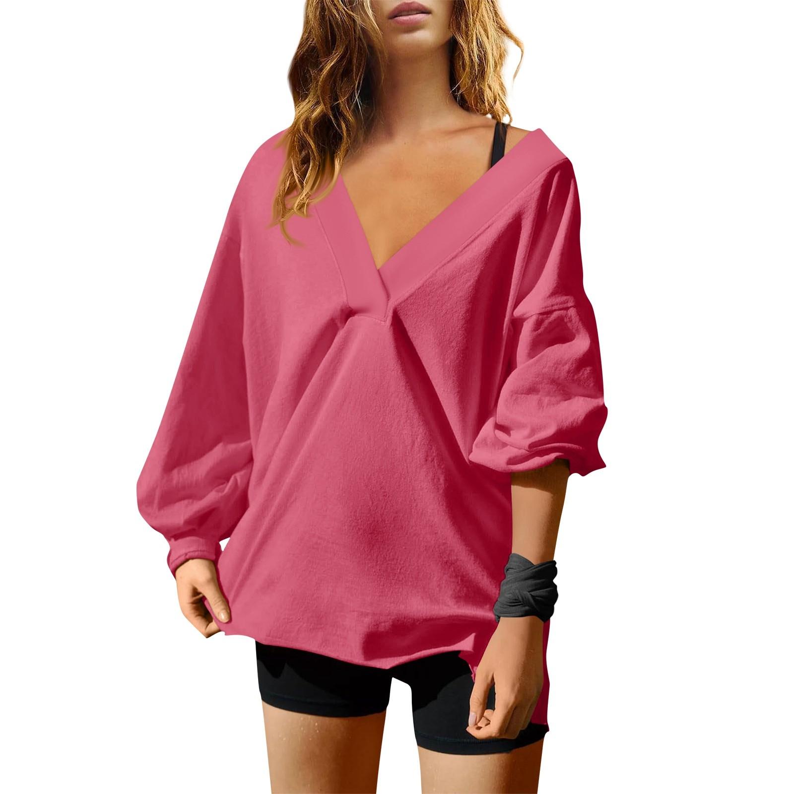 Женская мода однотонный V-образный вырез длинный рукав свободный пуловер свитшот топ XL
Женская мода однотонный V-образный вырез длинный рукав свободный пуловер свитшот топ XL