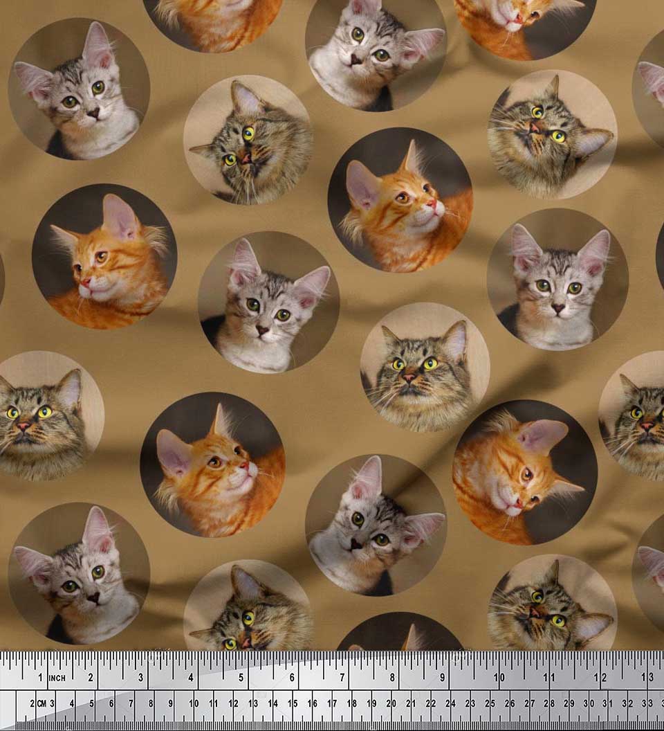 Soimoi Brown Poly Crepe Fabric Cat Face Animal Print Fabric by Yard 42 Inch 42 Inch Wide - Poly Crepe коричневый
Soimoi Brown Poly Crepe Fabric Cat Face Animal Print Fabric by Yard 42 Inch 42 Inch Wide - Poly Crepe коричневый