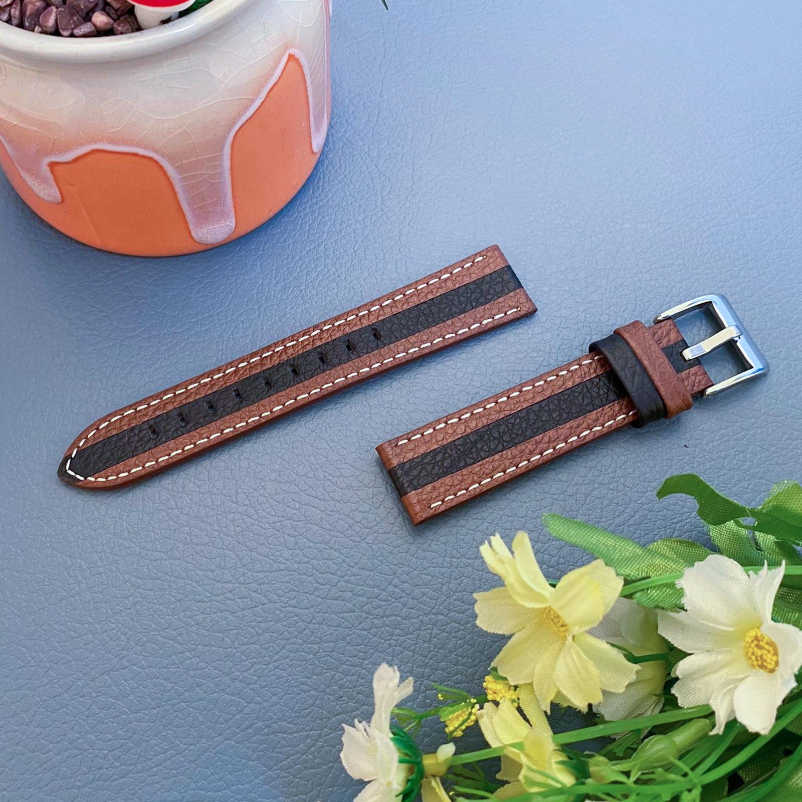 20mm Cowhide Leather Wrist Band for Garmin Venu Stylish Color Splicing Adjustable Replacement Strap Brown/Black
20mm Cowhide Leather Wrist Band for Garmin Venu Stylish Color Splicing Adjustable Replacement Strap Brown/Black